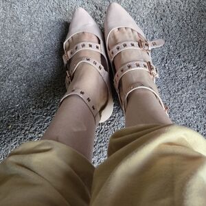 American Eagle Outfitters Blush Strappy Flats